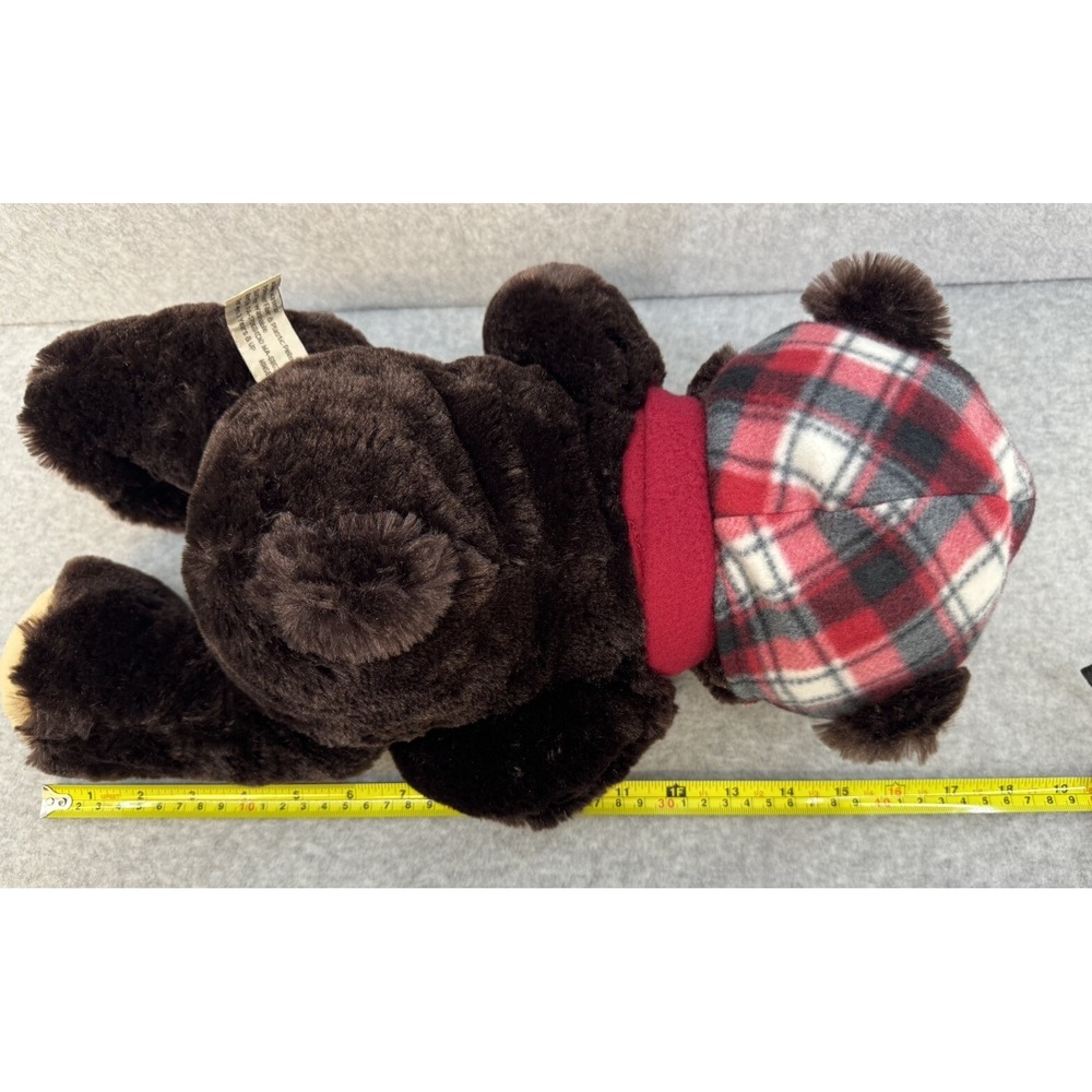 Hugfun International Teddy Bear Plush Brown Stuffed Animal Christmas Collectible - Picture 6 of 6